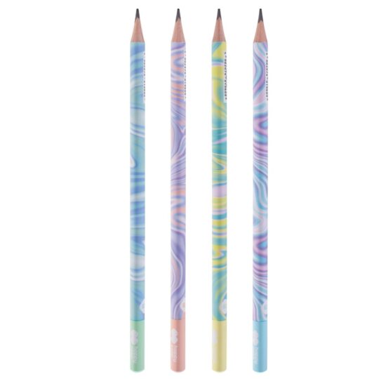 Ołówek drewniany HAPPY COLOR Pastel Twist o ergonomicznym kształcie, twardości HB