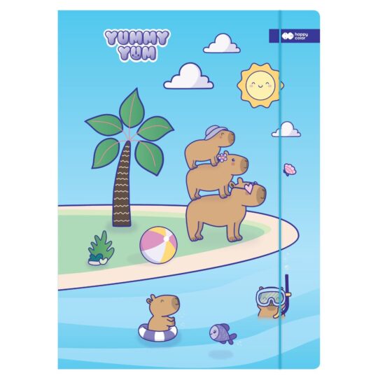 Teczki z gumką TECZKA Teczka na dokumenty zamykane elastyczną gumką Wykonane z kartonu 350 g, zadrukowanego i lakierowanego Trzy wewnętrzne klapki zabezpieczają dokumenty przed wypadnięciem Format A4 + 10 szt. w opak. ZASTOSOWANIE przechowywanie