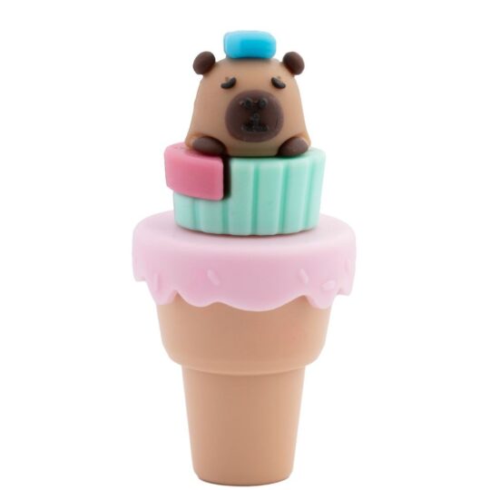 Kolorowe zakreślacze w kształcie uroczych kapibar z nasadką 3D Idealne do nauki, pracy i kreatywnych notatek Miks 3 kol.: różowy, zielony, pomarańczowy