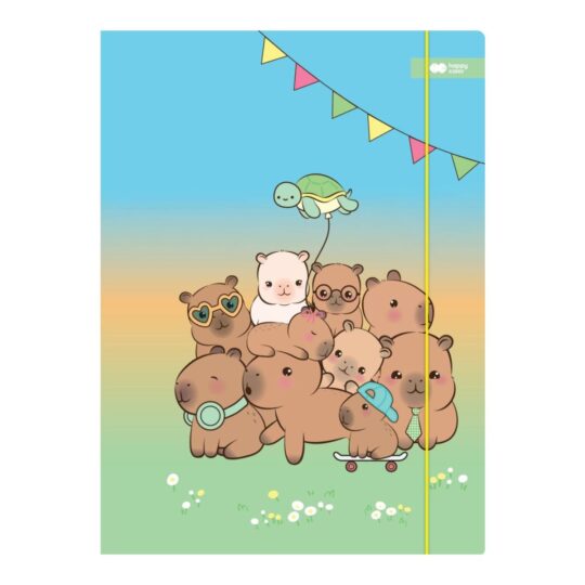 Teczki z gumką TECZKA Teczka na dokumenty zamykane elastyczną gumką Wykonane z kartonu 350 g, zadrukowanego i lakierowanego Trzy wewnętrzne klapki zabezpieczają dokumenty przed wypadnięciem Format A4 + 10 szt. w opak. ZASTOSOWANIE przechowywanie