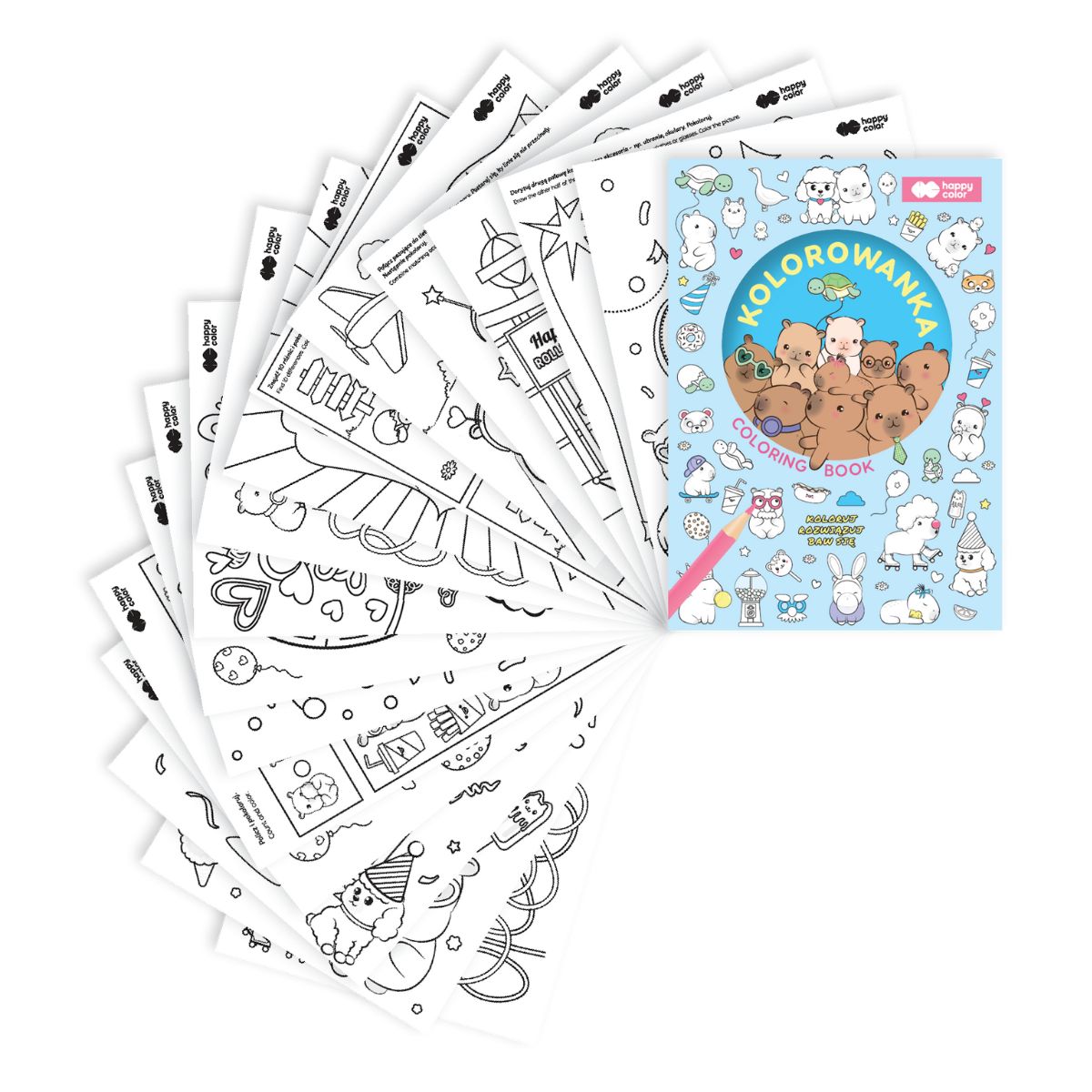 kolorowanki (2) Ta wyjątkowa kolorowanka to nie tylko okazja do twórczej zabawy, ale także sposób na rozwijanie spostrzegawczości i naukę przez zabawę Obok słodkich ilustracji do pokolorowania znajdziesz tu aż 8 stron z różnorodnymi zadaniami, takimi jak labirynty, znajdź różnicę czy nauka liczenia do 10 Wszystko zaprojektowane z myślą o najmłodszych – grube kontury pomagają w precyzyjnym kolorowaniu, a zadania wspierają rozwój logicznego myślenia i zdolności manualnych Format A5 5 szt. w opak.