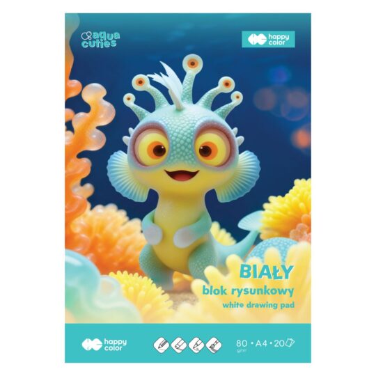 Papier o wysokiej gramaturze i lekko ziarnistej powierzchni idealnej do rysowania (FSC, PEFC, ISO 14001) Do rysowania kredkami, ołówkiem, pastelami oraz malowania farbami wodnymi 20 arkuszy 80 g/m2