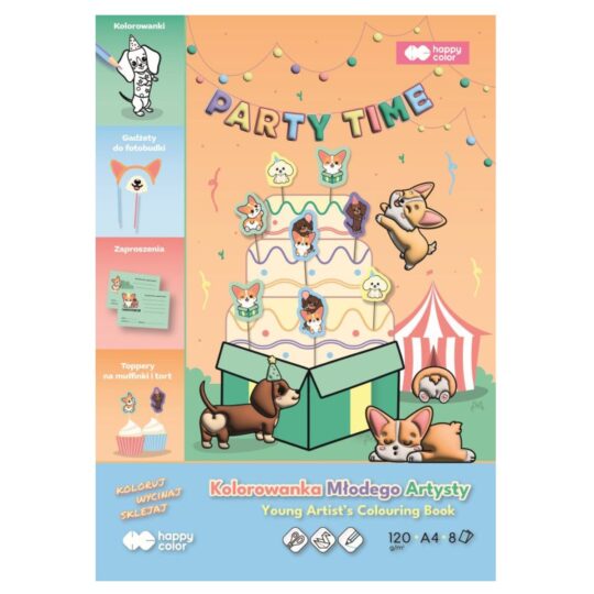 Blok zawiera różnorodne zadania rozwijające wyobraźnię i spostrzegawczość dziecka Specjalnie zaprojektowany dla najmłodszych artystów Idealny do ćwiczenia zdolności manualnych i koncentracji Grube kontury ułatwiają kolorowanie i uczą precyzji lub jako dekoracje dziecięcego pokoju Format A4, 8 arkuszy, 5 szt. w opak.