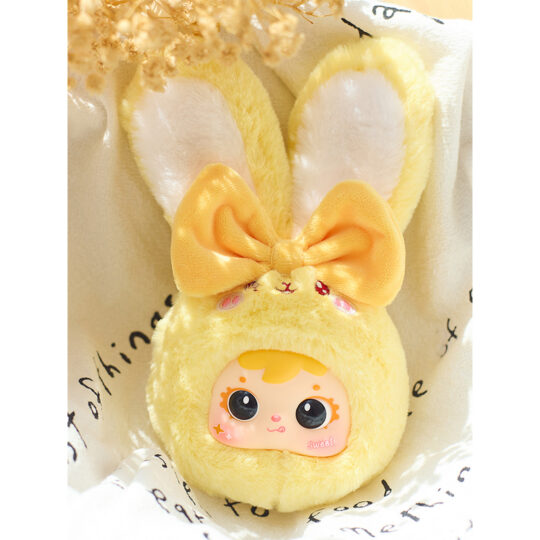 Pluszowy brelok króliczek kawaii z kokardką – urocza maskotka do kluczy